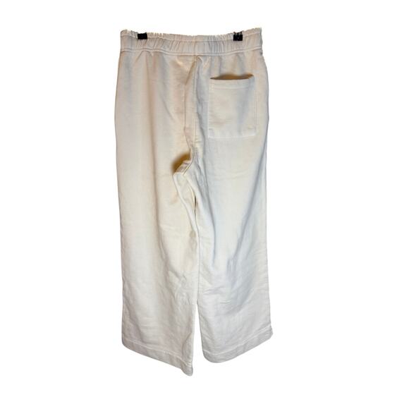 $138 NWT Mate The Label Organic Fleece Wide Leg Pant in Bone Size M - Picture 3 of 4